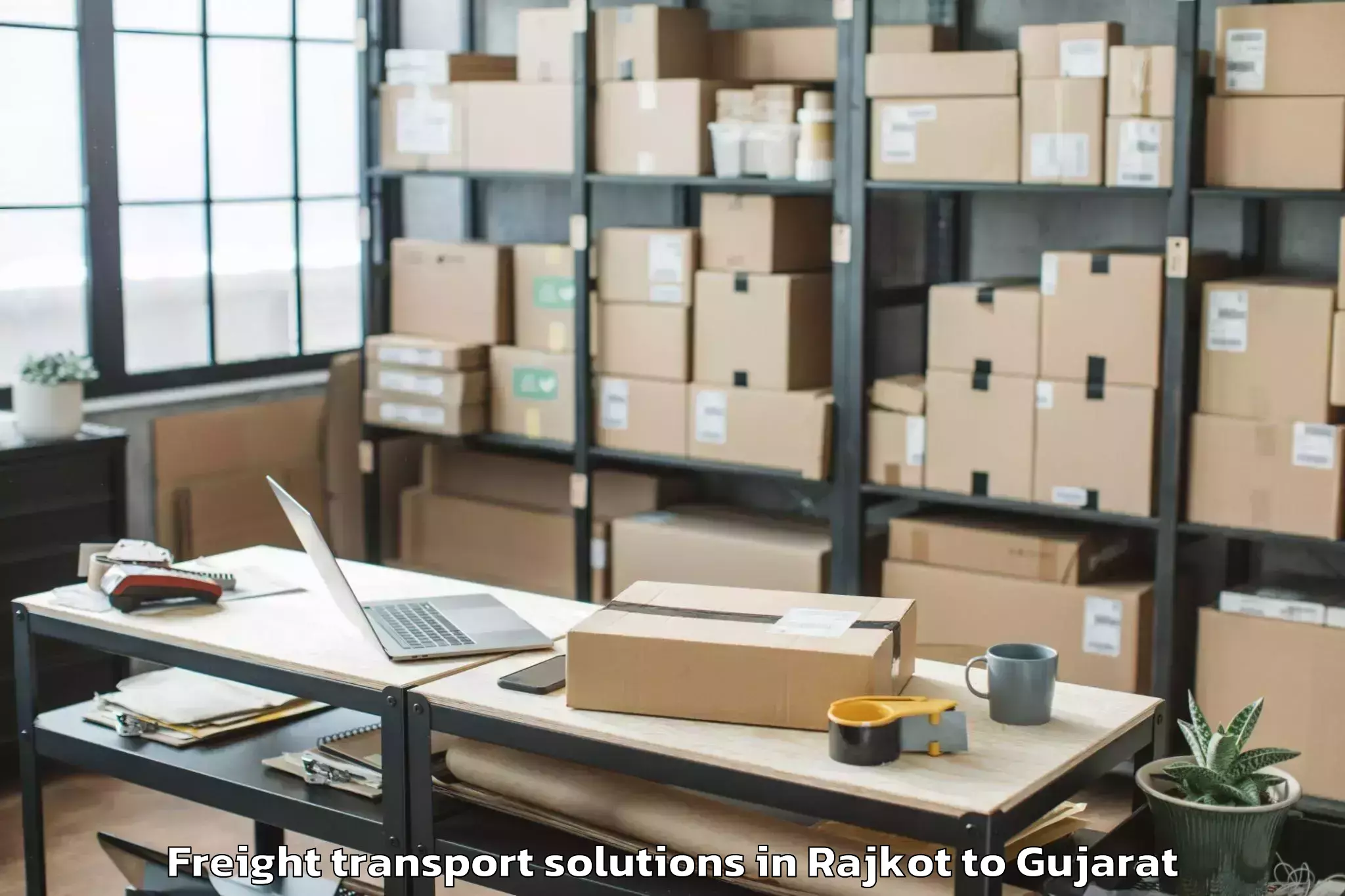 Top Rajkot to Kharod Freight Transport Solutions Available